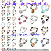 Lapis Lazuli & Mix 10PCS Wholesale Lots 925 Sterling Silver Plated Necklace