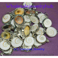 Shiva Eye Shell 5 PCS Wholesale Lots 925 Silver Plated Pendant LP-118