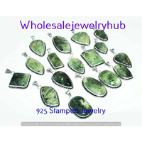 Prehnite 1 PCS Wholesale Lots 925 Sterling Silver Plated Pendant LP-11-286