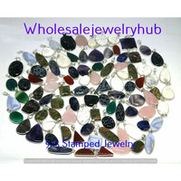 Snowflack Obsidian & Mix 1 PCS Wholesale Lot 925 Silver Plated Pendant LP-11-242