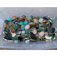 Amethyst Multi & Mixed Gemstone 20Pcs Wholesale Lots 925 Silver Plated Pendant