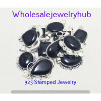 Black Onyx 10 PC Wholesale Lots 925 Sterling Silver Plated Pendant Lot-06-079