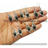 Black Onyx 5 pair Wholesale Lots 925 Sterling Silver Plated Earrings Lot-01-E277