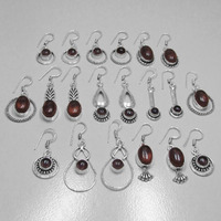 Natural Amethyst 50 pair Wholesale Lots 925 Sterling Silver Plated Earrings