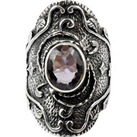 High Work Quality ! Amethyst 925 Sterling Silver Ring