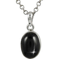 High Quality Black Star Gemstone Silver Jewelry Pendant