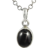 New Design Black Star Gemstone Silver Jewelry Pendant