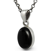 Best Design Black Onyx Gemstone Silver Jewelry Pendant