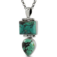 Draditions Turquoise Gemstone Silver Pendant Jewelry