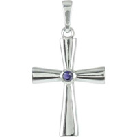 Cross Pendant !! Unique Design Amethyst Gemstone Silver Jewelry Pendant