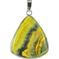 True Emotion Bumble Bee Gemstone Sterling Silver Pendant Jewelry