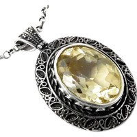 Gorgeous!! Citrine 925 Sterling Silver Pendant