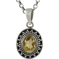 New Fashion ! 925 Sterling Silver Citrine Pendant