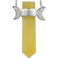 Chunky !! Aventurine Gemstone Silver Jewelry Pencil Pendant