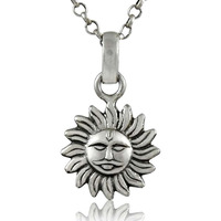 SUN! Solid 925 Sterling Silver Pendant