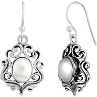 Best Quality ! 925 Sterling Silver Pearl Earrings