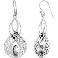 Big Falling In Love ! 925 Sterling Silver Pearl Earrings