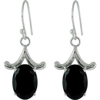 Big Grand Love ! Garnet 925 Sterling Silver Earrings