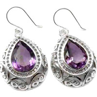 Island Fantasy!! 925 Silver Amethyst Earrings Wholesale