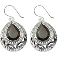 Beautiful!! 925 Silver Garnet Earrings Wholesale