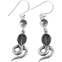 Delicate!! 925 Silver Amethyst Gemstone Earrings