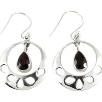 Awesome!! 925 Silver Garnet Gemstone Earrings