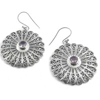 The One! 925 Silver Amethyst Gemstone Earrings