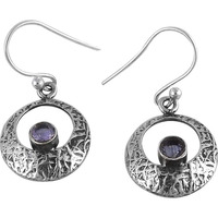 Circle Of Hope ! Amethyst 925 Sterling Silver Earrings