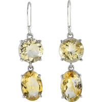 Pale Beauty Citrine Gemstone Silver Jewelry Earrings