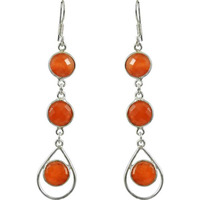 Supplier Carnelian Gemstone Silver Earrings Jewelry