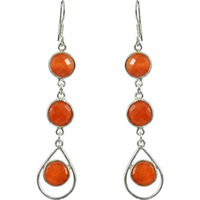 Supplier Carnelian Gemstone Silver Earrings Jewelry