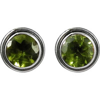 Great!! 925 Sterling Silver Peridot Studs