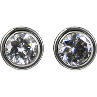 Fashion Design!! 925 Sterling Silver White CZ Studs