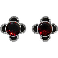 Scallywag!! 925 Sterling Silver Garnet Studs