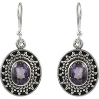 Big Fabulous!! 925 Sterling Silver Amethyst Earrings