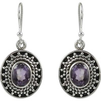 Big Fabulous!! 925 Sterling Silver Amethyst Earrings