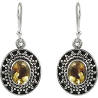 Lovely!! 925 Sterling Silver Citrine Earrings