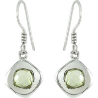Citrine Gemstone Sterling Silver Dangle Earrings Jewelry
