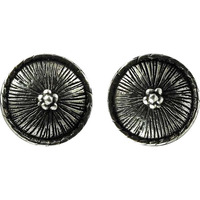 Breath Of Love ! Oxidized 925 Sterling Silver Stud Earrings