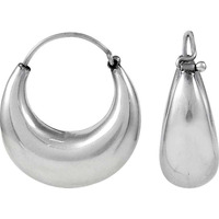 Sizzling Silver Jewelry Hoop Earrings