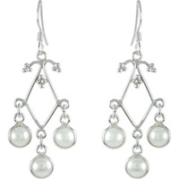 Wholesaler Pearl Earrings 925 Sterling Silver Jewelry