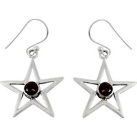 Love At First Sight Light!! Garnet 925 Sterling Silver Earrings