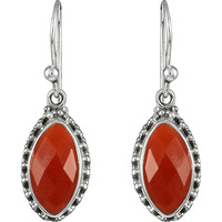 Beauty in Queen! 925 Sterling Silver Carnelian Earrings