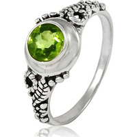 Big Secret Design!! 925 Sterling Silver Peridot Ring