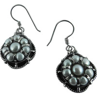 Classy Style!! 925 Silver Pearl Earrings