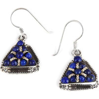 Large!! 925 Silver Lapis Earrings