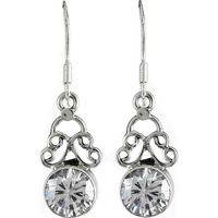 Fine! 925 Silver CZ Earrings