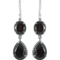 New Fashion !! Garnet 925 Sterling Silver Earrings