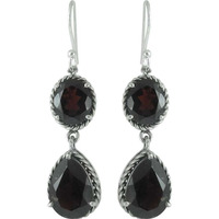 New Fashion !! Garnet 925 Sterling Silver Earrings