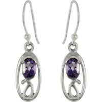 The One!! Amethyst 925 Sterling Silver Earrings